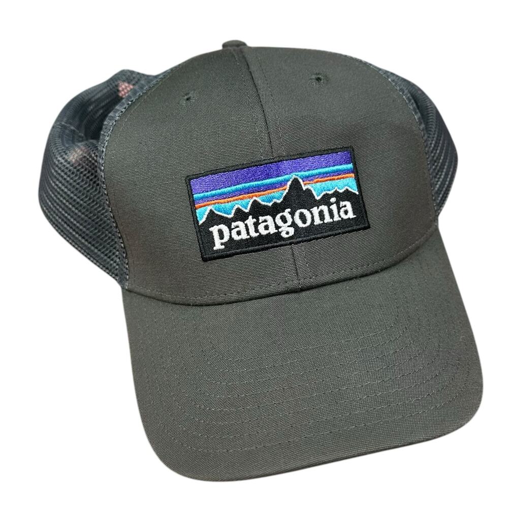 PATAGONIA P-6 Logo Gray Embroidered Logo Snapback Trucker Hat All Sizes